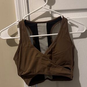 NVGTN Brown Wrap Sports Bra